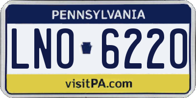 PA license plate LNO6220
