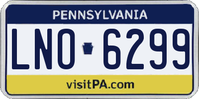PA license plate LNO6299