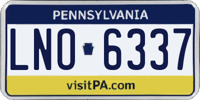 PA license plate LNO6337