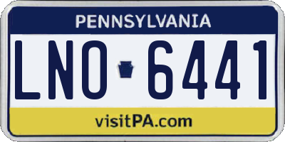 PA license plate LNO6441