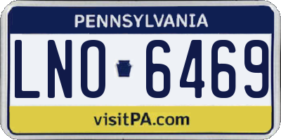 PA license plate LNO6469