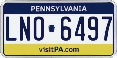 PA license plate LNO6497