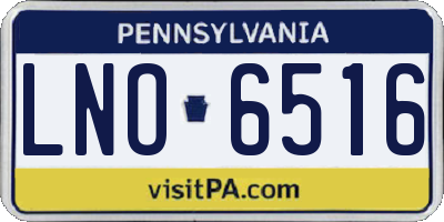 PA license plate LNO6516