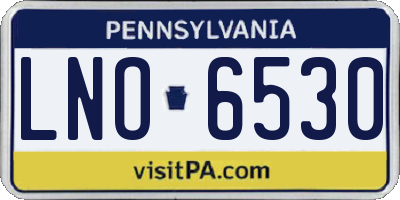 PA license plate LNO6530