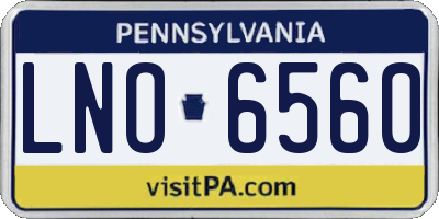 PA license plate LNO6560