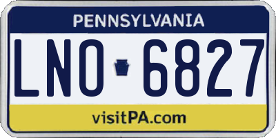 PA license plate LNO6827