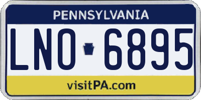 PA license plate LNO6895