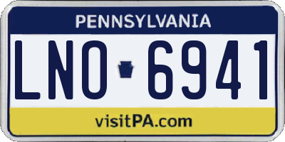 PA license plate LNO6941