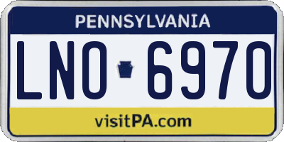PA license plate LNO6970