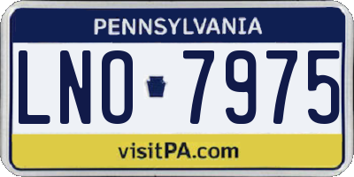 PA license plate LNO7975
