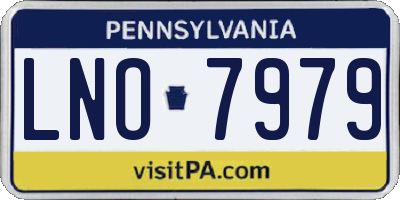 PA license plate LNO7979