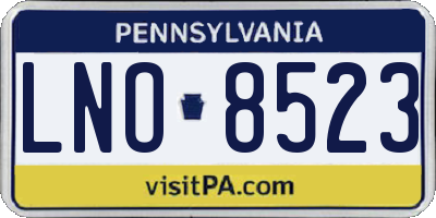 PA license plate LNO8523