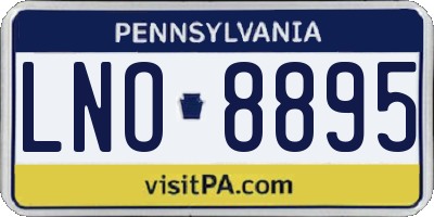 PA license plate LNO8895