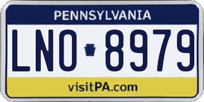 PA license plate LNO8979