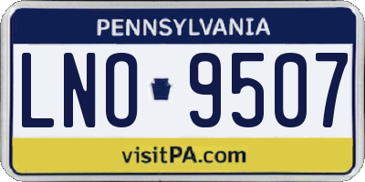 PA license plate LNO9507