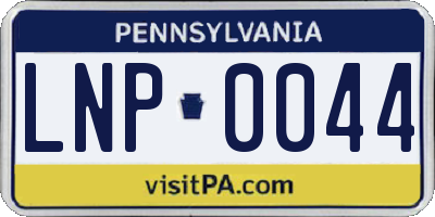 PA license plate LNP0044