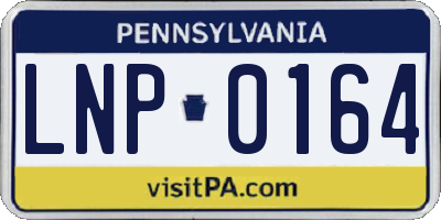 PA license plate LNP0164