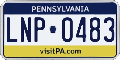 PA license plate LNP0483