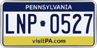 PA license plate LNP0527