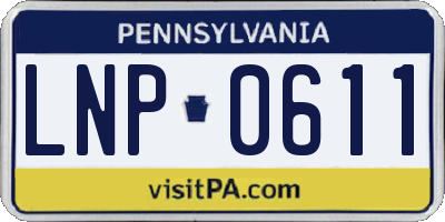 PA license plate LNP0611