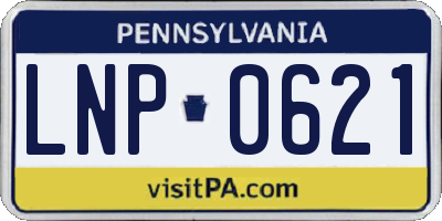 PA license plate LNP0621