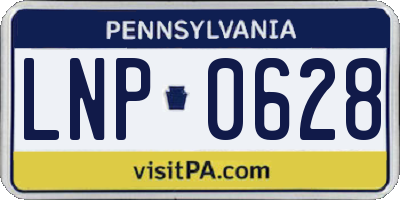 PA license plate LNP0628