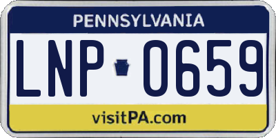 PA license plate LNP0659