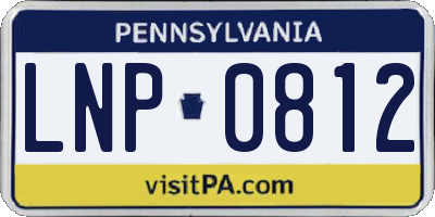 PA license plate LNP0812