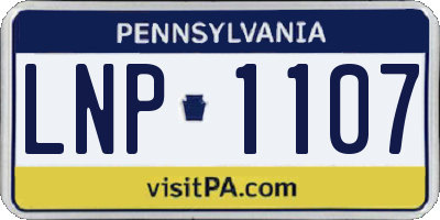 PA license plate LNP1107