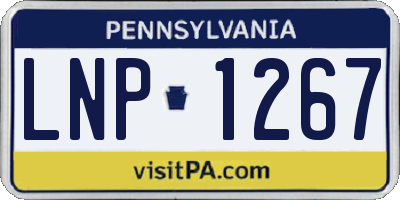 PA license plate LNP1267