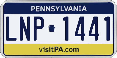 PA license plate LNP1441