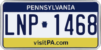 PA license plate LNP1468
