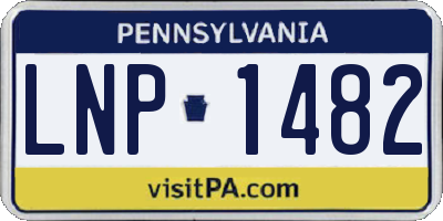PA license plate LNP1482