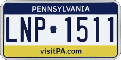 PA license plate LNP1511