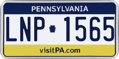 PA license plate LNP1565