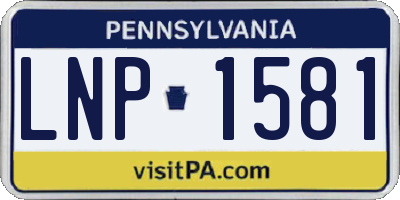 PA license plate LNP1581