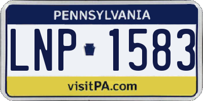 PA license plate LNP1583