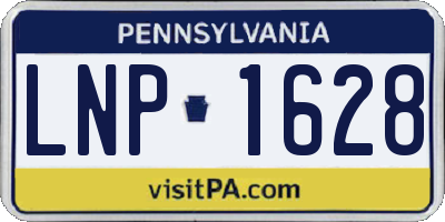 PA license plate LNP1628