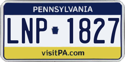 PA license plate LNP1827