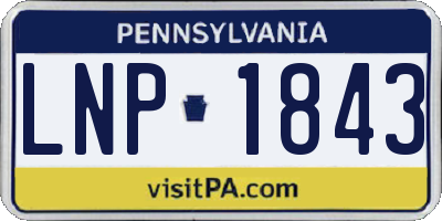 PA license plate LNP1843
