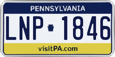 PA license plate LNP1846