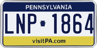 PA license plate LNP1864