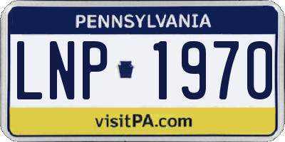 PA license plate LNP1970