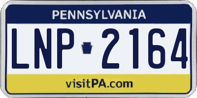PA license plate LNP2164