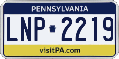 PA license plate LNP2219
