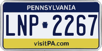 PA license plate LNP2267