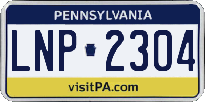 PA license plate LNP2304