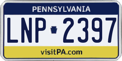PA license plate LNP2397