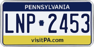 PA license plate LNP2453