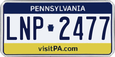 PA license plate LNP2477